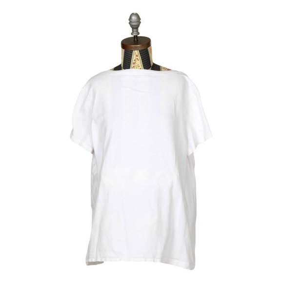 Duo Maternity Basic T-Shirt White Short Sleeve V Neck Plus 2XL - Picture 4 of 4